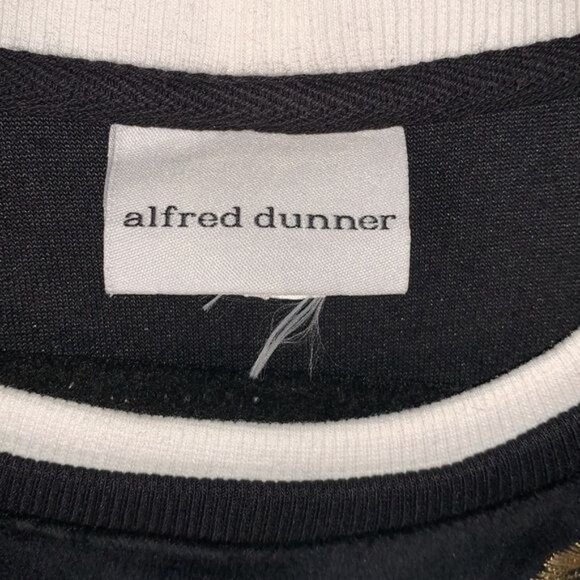 Alfred Dunner Black Velvet Embroidered Floral Sweatshirt Pullover Womens Size L - Picture 4 of 11